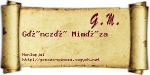 Göncző Mimóza névjegykártya